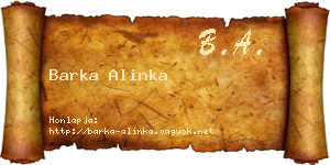 Barka Alinka névjegykártya